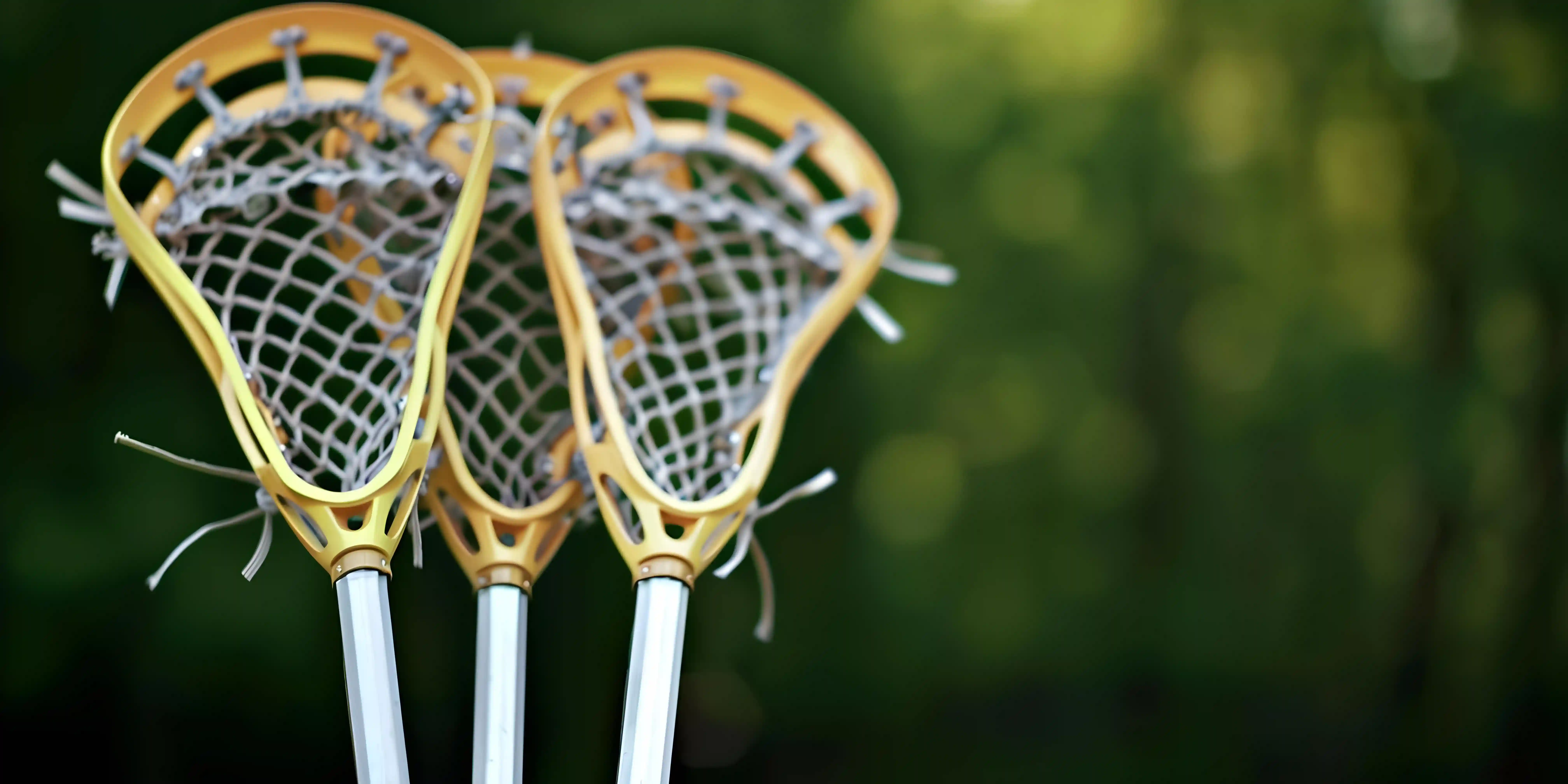 Athlete training with lacrosse stick