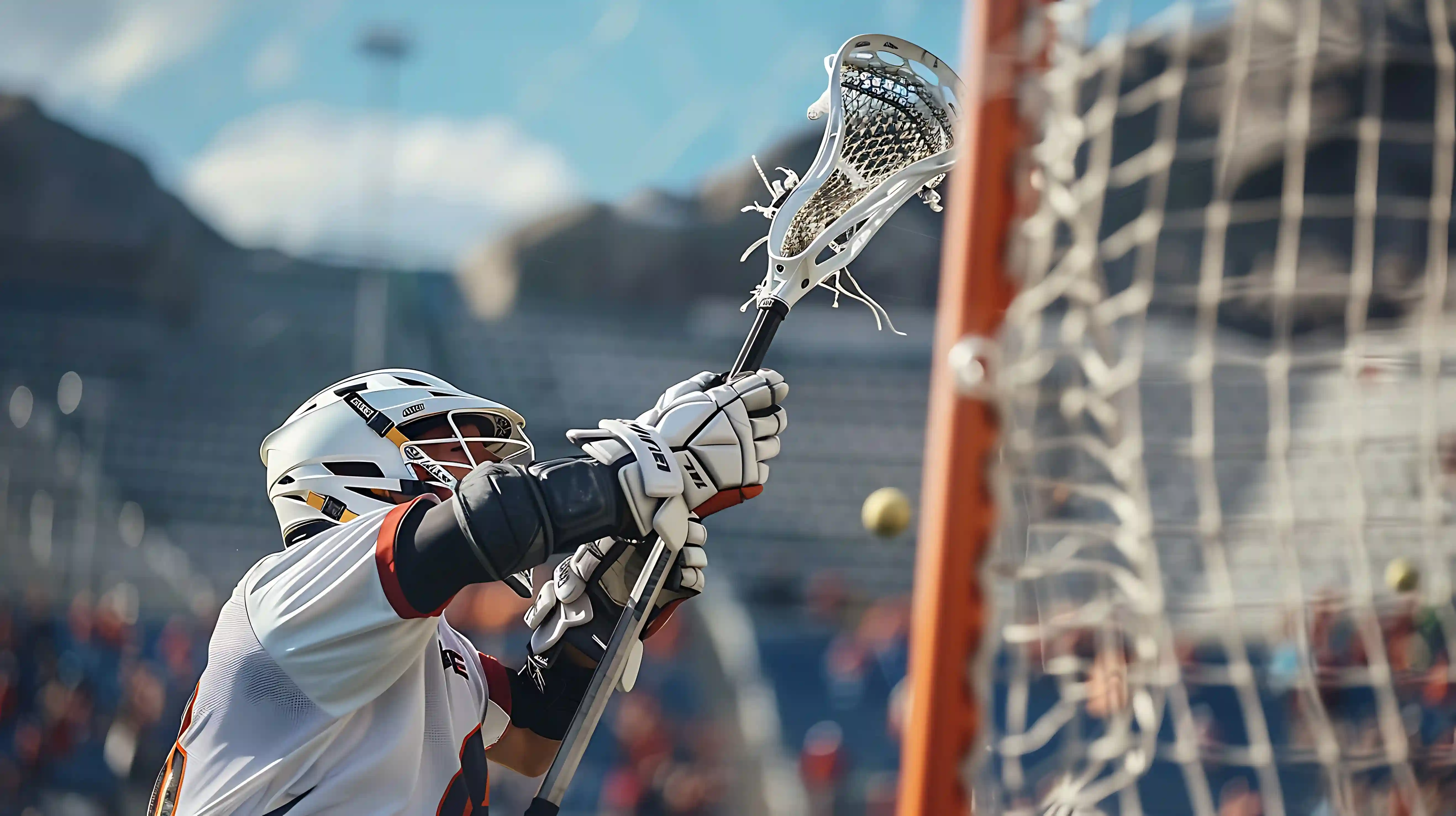 Lacrosse athletes warming up